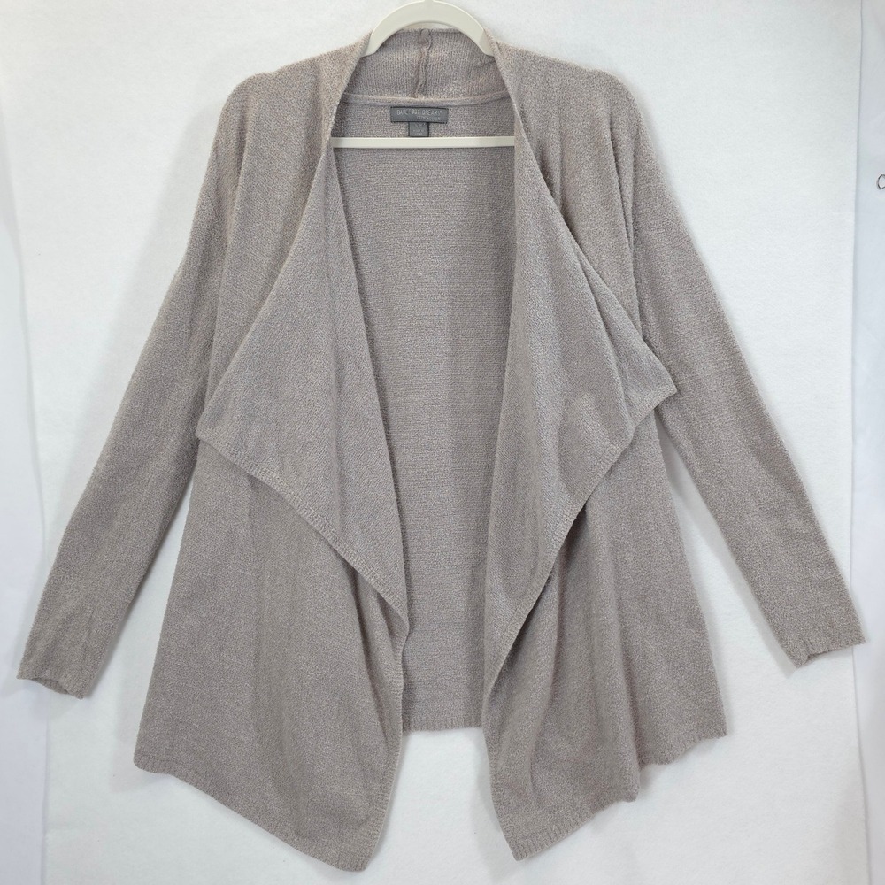 Barefoot Dreams Cardigan Draped Open Front Gray Women S/M CozyChic Lite